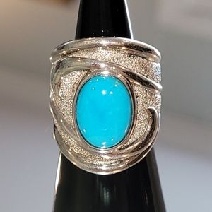 Sterling Silver & Sleeping Beauty Turquoise Ring